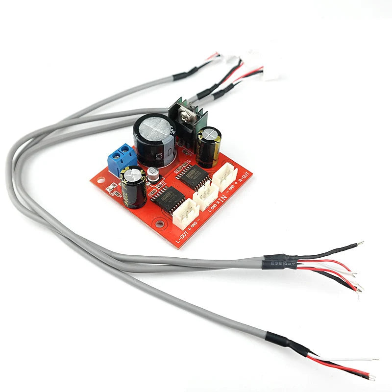 DRV134 Unbalanced To Balanced Dual Channel Converter Board Differential Output DC 5V-24V