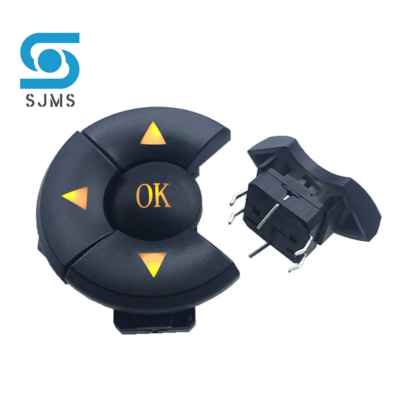 1set A14 cap 5 way direction Combination switch with Arrow OK button 12*12*7.3mm DIP with light Micro Tactile Button switch