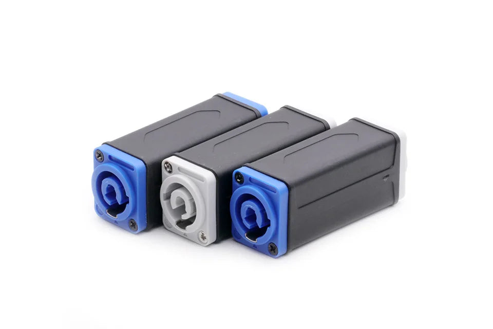 1pc New Arrival LED PowerCon AC Coupler Adapter Extender connector High quality Speakon Panel mount straight adapter