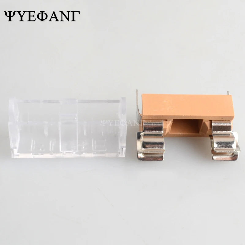 5PCS 5*20mm Glass Fuse Holder Transparent Holder with Transparent Cover Fuse Blocks 5x20mm Insurance Header 250V