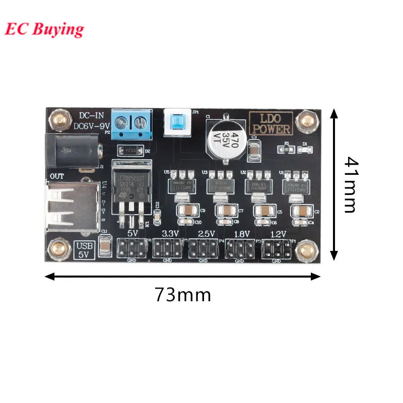 AMS1117 LM7805 Multi Channel Way Voltage Regulator Convertor Board Power Module Type-C AMS1117-1.2V/1.5V/1.8V/2.5V/3.3V/5.0V