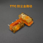 2pcs TTC Dustproof gold mouse micro switch 30 millions click lifetime Silver contact white dot Button Compatible D2FC-F-7N