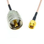 RG316 SMA Male to UHF PL259 Male Plug PL-259 50-Ohm Crimp Connector Lot RF Coax Extension Coaxial Cable Jumper Pigtail