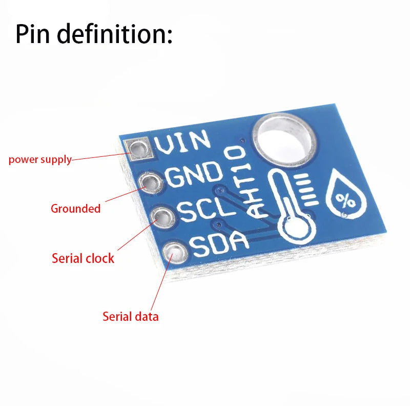 AHT10 High Precision Digital Temperature and Humidity Sensor Measurement Module I2C Communication Replace DHT11 SHT20 AM2302