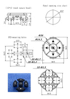 1 Set B3F-4055 A14 Cap 5 Way Direction Combination Switch With Arrow OK Button 12*12*7.3 mm Micro Tactile Tact Button Switches
