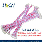5PCS JST XH2.54 XH 2.54mm Single/Double Head Wire Cable Connector 2P/3/4/5/6/7/8/9/10P12 Pin Pitch Red Blue Male Female Plug