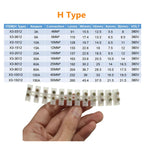 1pcs U H Type 12 Position Plastic Barrier Terminal Strip Block Barrier Screw Block Connection Strips for Electrical Wiring 3A10A
