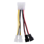 4-Pin Molex to 3-Pin Fan Power Cable Adapter Connector 12v*2 / 5v*2 Computer Cooling Fan Cables For CPU PC Case Multi-Fan Hot