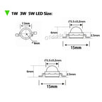 High Power LED Chip IR Infrared 3W 5W 680nm 740nm 800nm 850nm 880nm 940nm 980nm Emitter Diode Light Lamp for Night Vision Camera