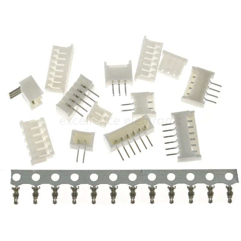 10Sets 1.25mm Pitch Micro JST Connector Kit Pin Header Housing Terminal 2-10Pin PCB Mount Wire to Board Connection Plug Socket