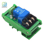 5V 12V 24V One 1 Channel Relay Module 30A with Optocoupler Isolation Supports High/Low Level Trigger with Guide Rail
