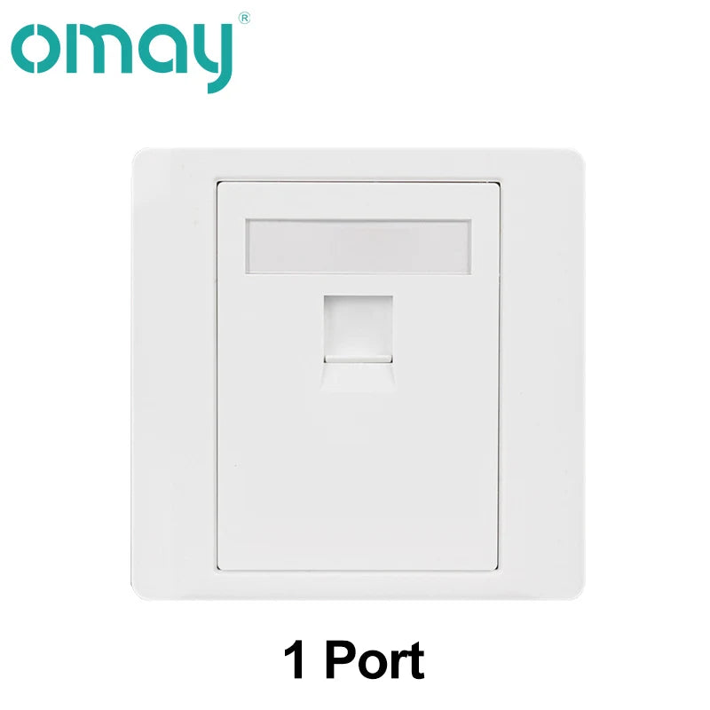 86 Type Computer Socket Panel CAT5E CAT6/6A/7/8 Network Module RJ45 Keystone Cable Interface Outlet Wall Switch