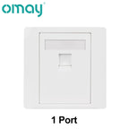 86 Type Computer Socket Panel CAT5E CAT6/6A/7/8 Network Module RJ45 Keystone Cable Interface Outlet Wall Switch