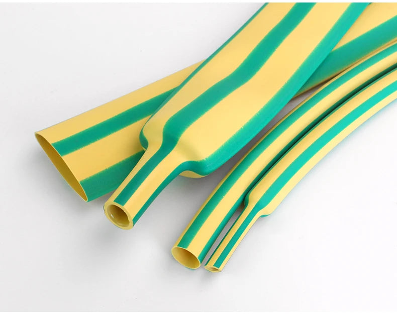 1M 3:1 Heat Shrink Tube with Glue Adhesive Lined  Dual Wall Tubing Sleeve Wrap Wire Cable Kit Yellow Green Dual Wall