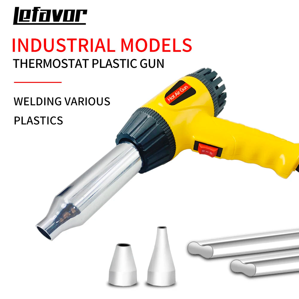 750W Electric Hot Air Gun Heat Gun Temperature Adjustable Welding Gun Auto Plastic Pipe melting Welding Repair Tool 600C