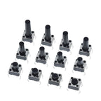 GREATZT 6X6X5/4.3/5.5/6/7/8/9/10/13MM Tact Switch Push Button Switch 12V 4PIN DIP Micro Switch For TV/Toys/home use Button
