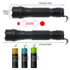 10W LED Infrared Hunting Flashlight 501F 502F Mini IR 850 / 940nm Night Vision Zoom Handheld Waterproof Outdoor Tactical Torch