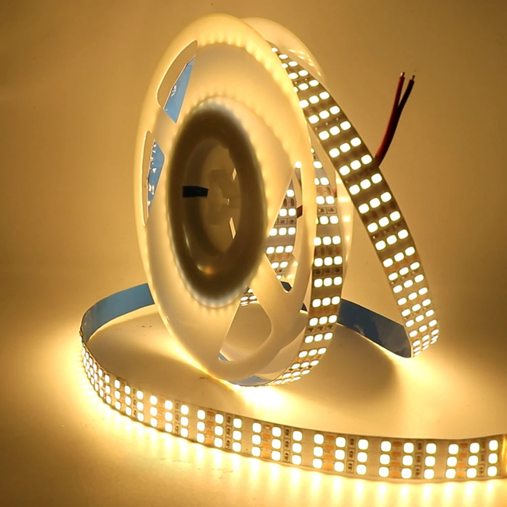 12V 24V LED Strip SMD 2835 Flexible LED Tape 5M 120 240 480Leds/m Waterproof Ribbon Diode Room Decor Warm Natural Cool White