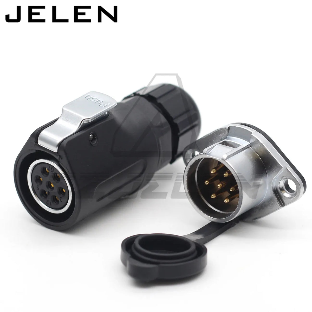 XHE20,  IP67 2/3/4/5/6/7/8/9/10/12 pin Waterproof connector, M20 Panel mount power cable connector male(socket) and female(plug)