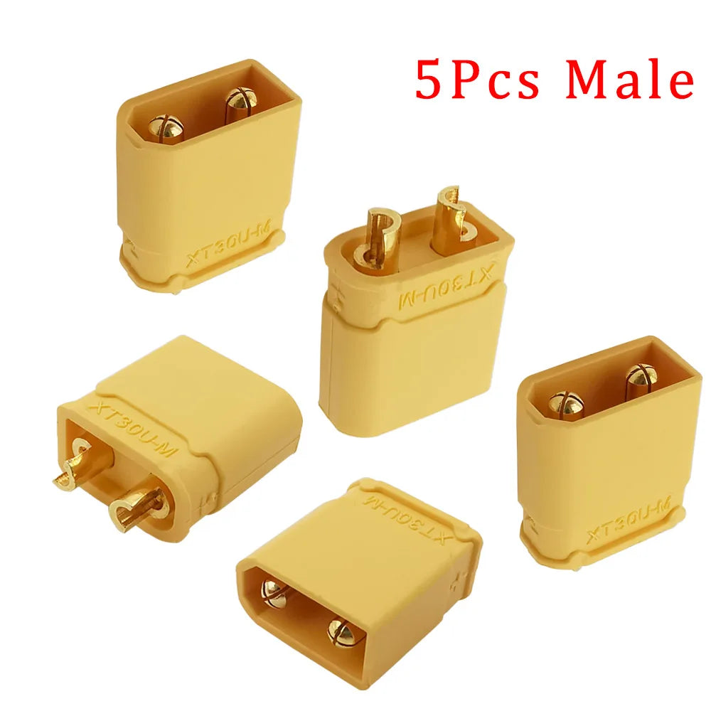 1/2/5Pair XT30 Connector XT30U Male Female Bullet Battery Charger Banana Plug Jack Connector For DIY RC Lipo Quadcopter Parts
