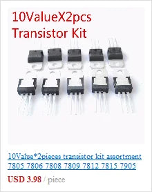 50pcs/lot 3296W Series 500R 1K 2K 5K 10K 20K 50K 100K 200K 1M Multi-turn Potentiometer 10K Variable Resistors with Box Set