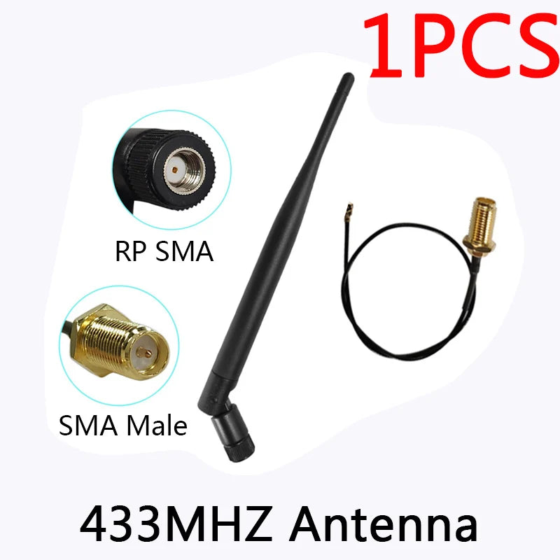 Eoth Wholesale 433MHz Antenna LORA 5dBi GSM 433 MHz Connector Rubber 433m LoRaWAN IOT SMA Male Female Extension Cord Pigtail