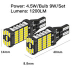 2x T15 LED W16W Bulbs Canbus OBC Error Free LED Backup Light 921 912 W16W LED Bulbs Car Reverse Lamp Xenon White 12V No Error