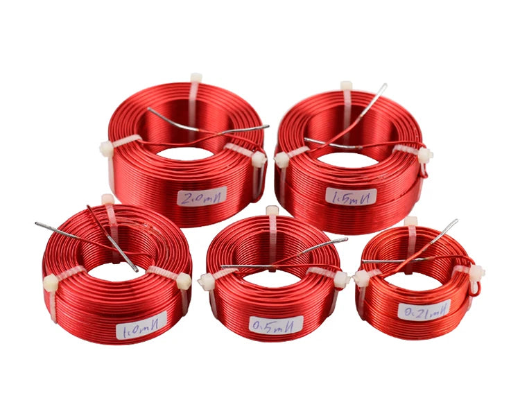 GHXAMP 1PCS 1.2mm Speaker Crossover Inductor Coil Oxygen-Free Copper Frequency Divider Coil Inductance 0.21mH 0.5mH 1.0mH 1.5mH