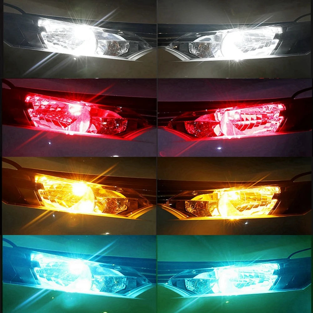 10Pcs T10 W5W WY5W 2825 Super Bright LED Canbus No Error Car Interior Reading Dome Lights Auto Parking Lamp Wedge Tail Side Bulb