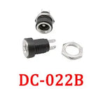 100Pcs DC005 5.5x2.1mm DC Power Supply Jack Socket Female Mount Connector DC-005 2.1mm X 5.5mm Black Barrel-Type PCB Holder