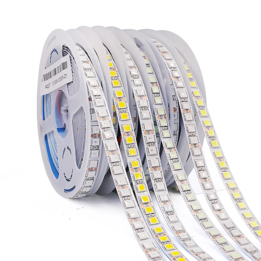 5M LED Strip SMD 5050 5054 LED Tape Waterproof Ribbon Diode 12V 2835 Flexible Neon Lights 60/120Leds/m LED Lights for Room Decor