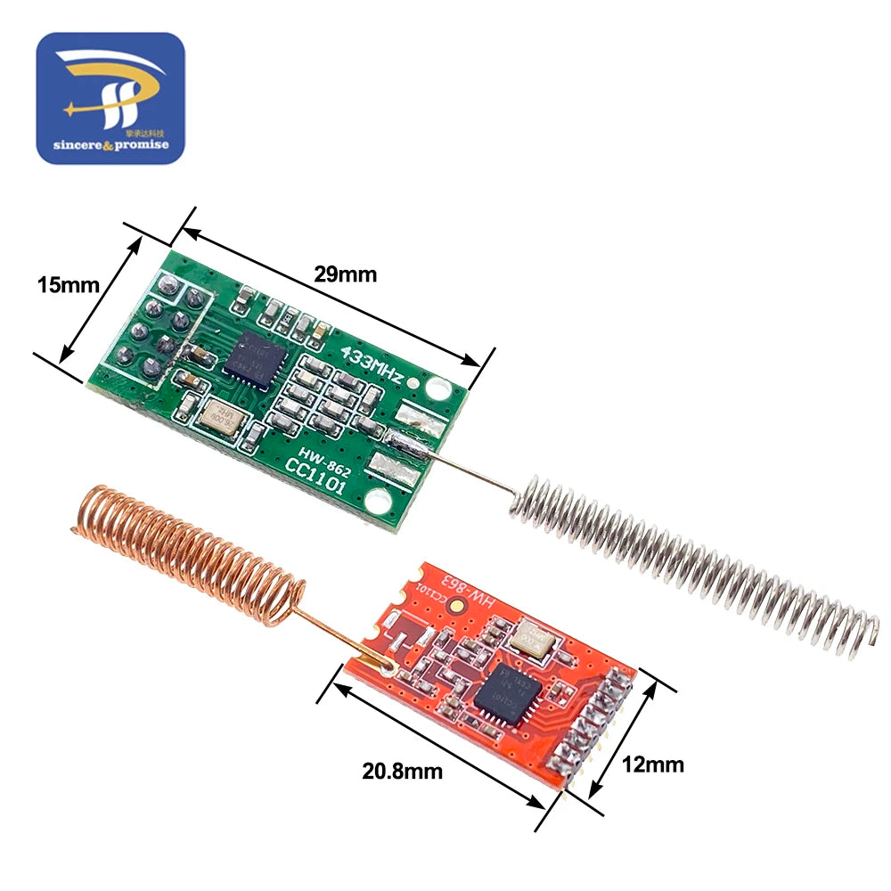 CC1101 433M 10mW Wireless Sender Transceiver Receiver Module NRF905/SX1212/SI4432 data transmission/transceiver