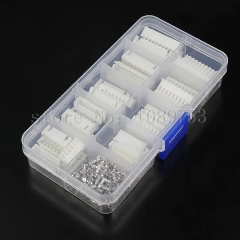 250pcs XH2.54 6p 7p 8p 9pin 10pin 2.54mm Pitch Terminal Kit / Housing / Pin Header JST Connector Wire Connectors Adaptor XH Kits