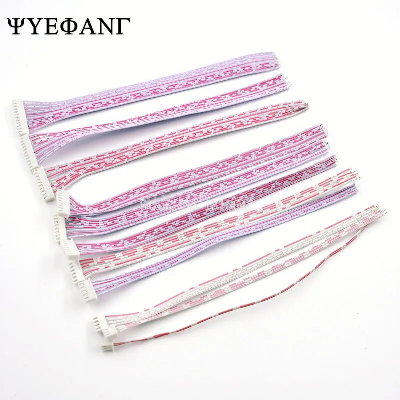 5Pcs JST 2.54mm Pitch Connector Cable XH2.54 Plug Line Length 30/20/10CM Red and White 2P/3P/4P/5P/6P/7P/8P/9P/10P/11P/12P