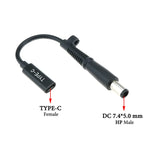 Cltgxdd USB 3.1 Type C Female to 4.0*1.35 5.5*2.5 4.5*3.0 4.0*1.7mm Male DC Plug Jack PD Power Charger Adapter Connector Cable