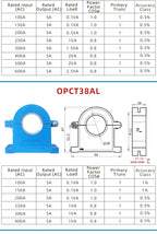 Split Core Current Transformer manufactur OPCT24AGL 100/5 150/5 200/5A 250/5 400A 5A open ac Clamp on Current Transform Sensor