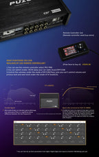 PUZU PZ-X4800S  6core 32bit 8CH with power Car Audio DSP Digital signal processor built in amplifier 8X150W support BT5.0 OPT