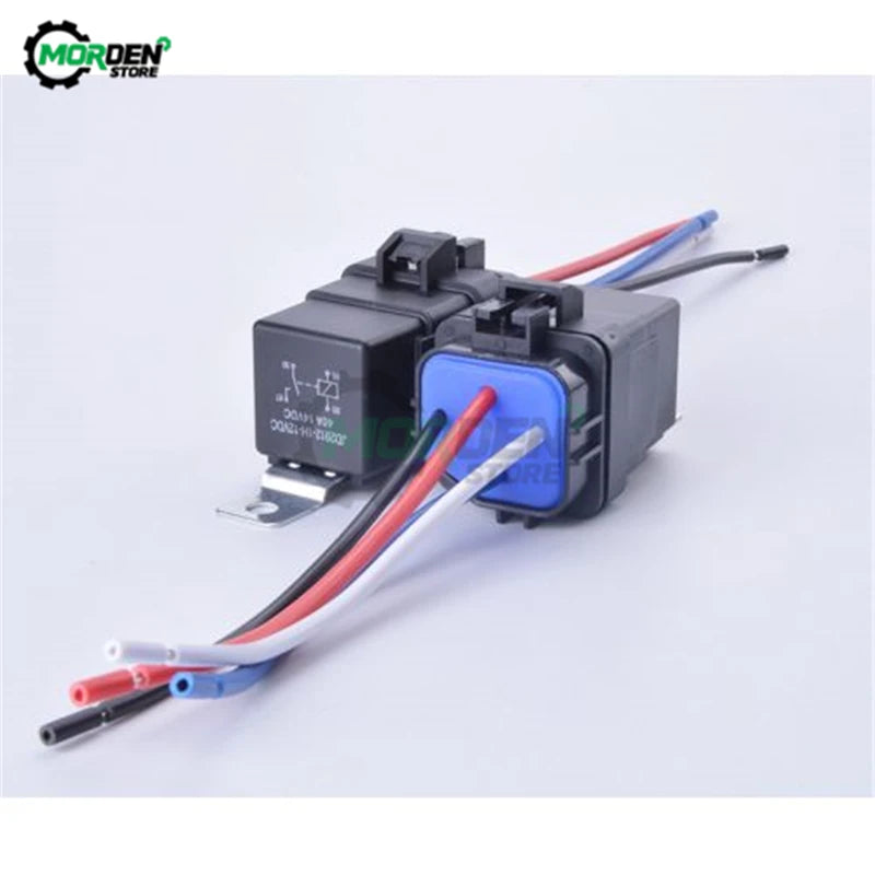 Car Auto Automobile Relay Sealed Waterproof Integrated Wired DC 12V 40A 5Pin 4Pin SPDT Switch Auto Relay