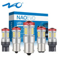 NAO P21W LED PY21W BA15S T20 W21/5W W5W T10 7443 For LADA DRL P21/5W 1300LM Car Lights Bulb 7440 BAY15D W21W 1157 Red White 1156