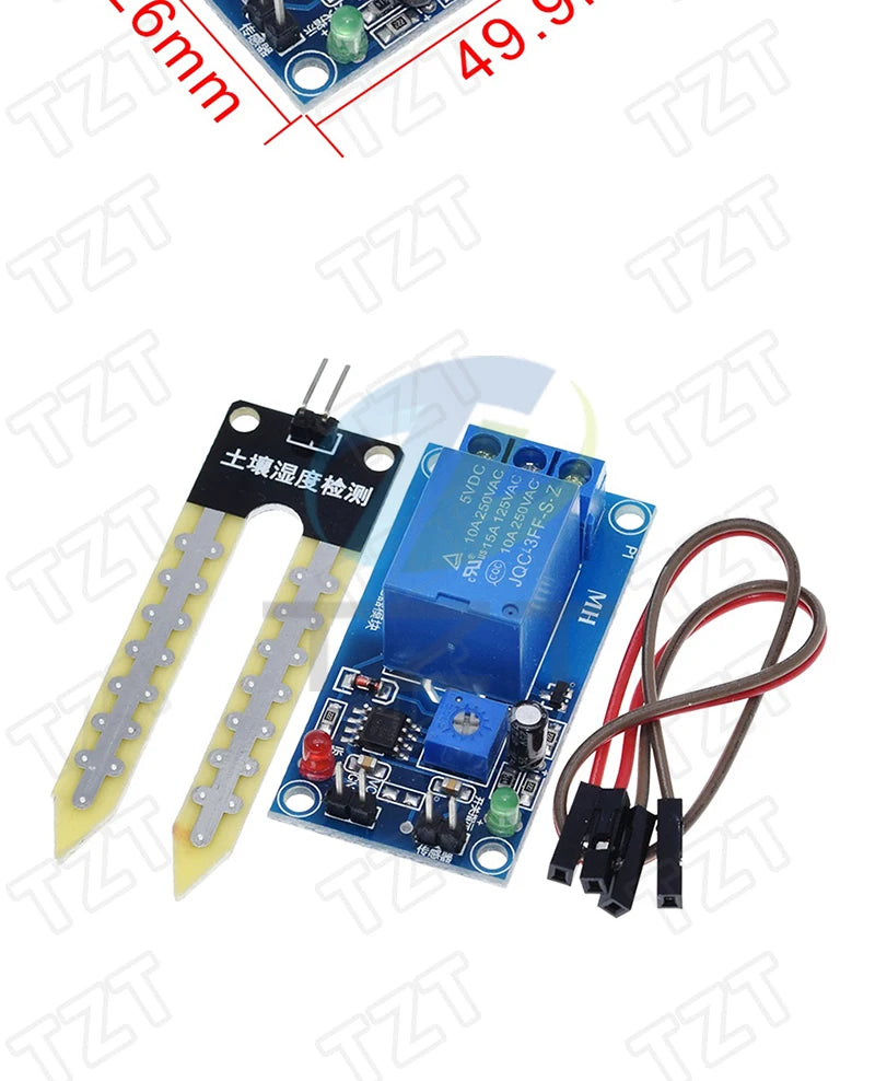 Capacitive Soil Moisture Sensors Module / Soil Humidity Digital Display Relay Control Module Automatic Watering TZT For Arduino
