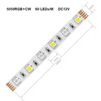 5m 5050 RGBW Led Lights 4pin RGB Led Strip 5pin 4in1 RGBWW RGBCW Led Strip Light 6pin 5in1 RGBCCT Light Strip 12V 24V Waterproof
