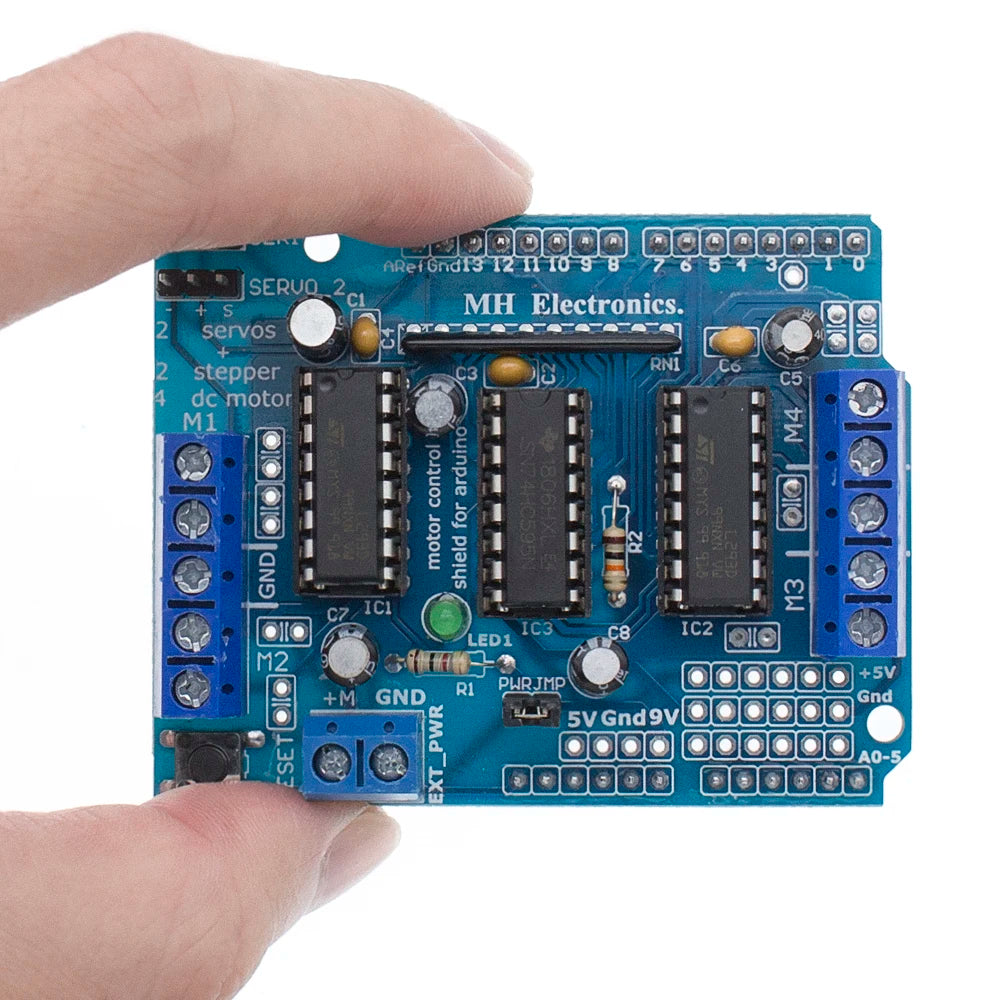 Motor-driven expansion board L293D motor control shield  Duemilanove, Mega 2560 and UNO