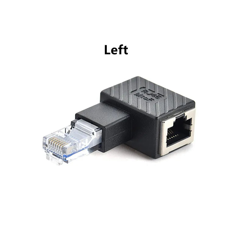 90/180/270 Degree Right Angle RJ45 Male to Female Cat5/6 Ethernet LAN Extension Adapter Cable  Screw panel mount Ethernet 30cm