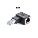 90/180/270 Degree Right Angle RJ45 Male to Female Cat5/6 Ethernet LAN Extension Adapter Cable  Screw panel mount Ethernet 30cm