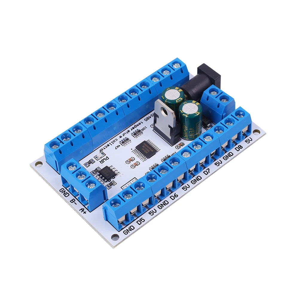 8CH Modbus RTU RS485 R4DCB08 Temperature Receiver Relay Module Temperature Acquisition Collector Paperless Recorder for PLC