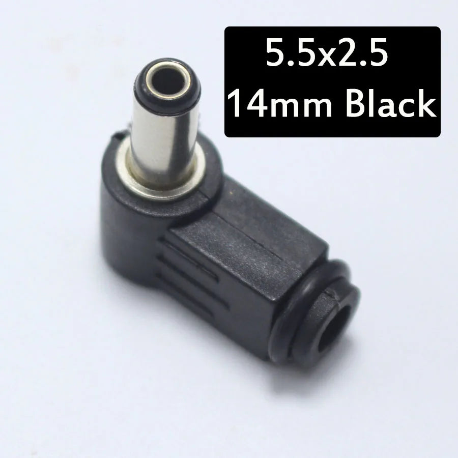 2PCS Male DC Power Plug Connector Angle 90 Degree L Shaped Plastic 5.5*2.5 5.5*2.1 4.8*1.7 4.0*1.7 3.5*1.35 3.5*1.1 2.5*0.7mm