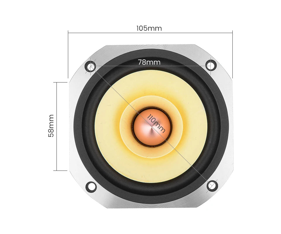AIYIMA 1Pcs 4 Inch Full Range Speaker Unit 4 8 Ohm 25W Speaker Tweeter Woofer Aluminum Bullet Audio Home Theater Loudspeaker