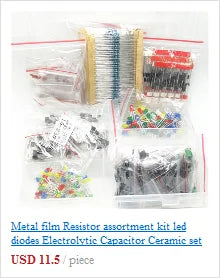 50pcs/lot 3296W Series 500R 1K 2K 5K 10K 20K 50K 100K 200K 1M Multi-turn Potentiometer 10K Variable Resistors with Box Set