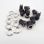 DC022B 5.5 X 2.1mm DC Power Jack Supply Socket Connector DC Female 2 Terminal 2 Pin Panel Mount Connector Plug Adapter 5.5*2.5