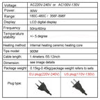 80W Digital Electric Soldering Iron Set Kit Temperature Adjustable 220V 110V  Ceramic Heater Soldering Tips Welding Tool  set